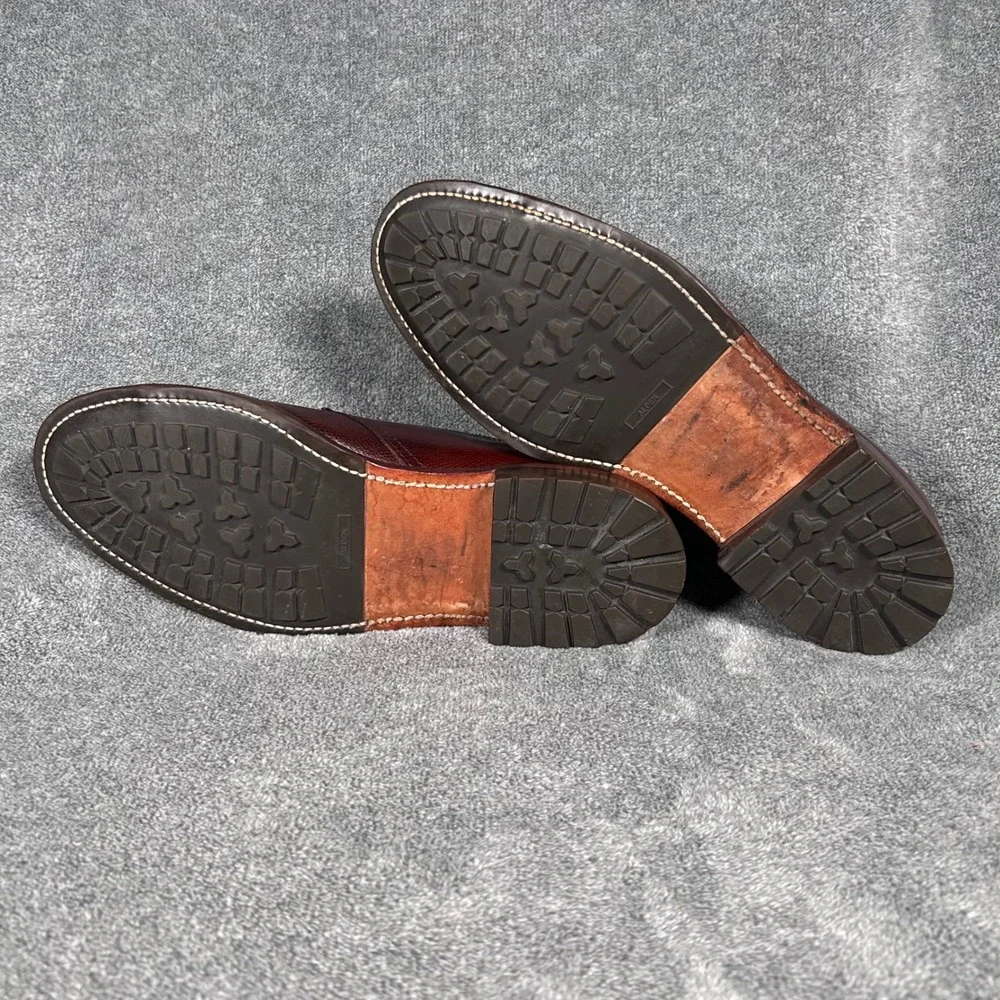 Alden 942C Dutton 3 Eyelet Blucher Brown Alpine Grain Made USA Mens 9.5 A/C